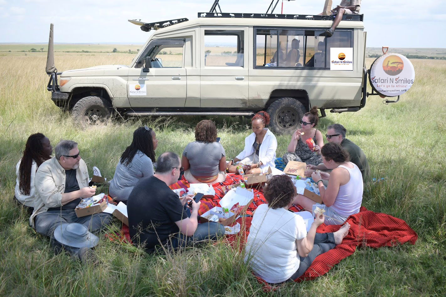 lunch at open savannah maasai mara
